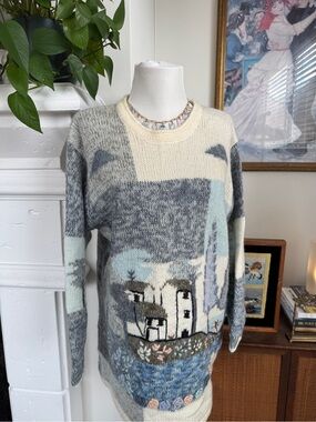 Vintage Scandanavian Scenic Knit Sweater